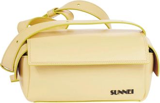 Sunnei Gele Vegan Kleine Bauletto Tas - Dames - Schoudertassen - Geel - ONE Size - Tassen