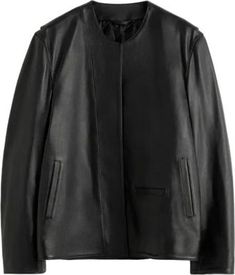 Toteme Coats - Dames - Leren en Su&egrave;de Jassen - Zwart - S - Jassen