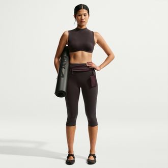 Nike Womens SKIMS Studio Stretch 17 Leggings in Brown | IR8679-231