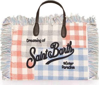 MC2 Saint Barth Colette Wooly Gingham Handbag
