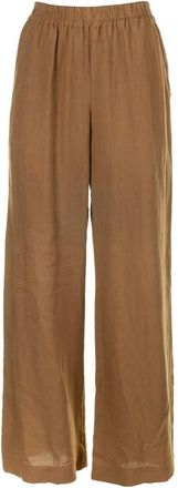Eleventy High-waisted linen trousers