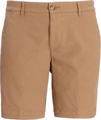 BOSS cotton flat-front shorts - Brown