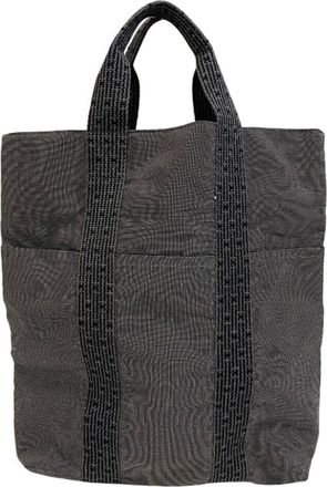 Hermès Black Canvas Tote Bag (Pre-Owned)