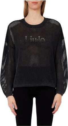 Liu Jo Maglia - female - Liu Jo - Sweatshirts - Black - M - Sweatshirts & Hoodies