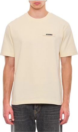 Jacquemus Le T-Shirt Gros Grain - Heren - T-shirts - Beige - XS - Katoen - Tops