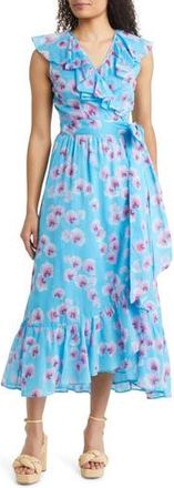 Banjanan Eris Floral Print Wrap Dress in Floral Norse at Nordstrom Rack, Size X-Small