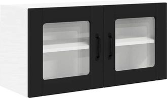 vidaXL Armario de cocina mural con estante Negro 80 x 31 x 40 cm vidaXL