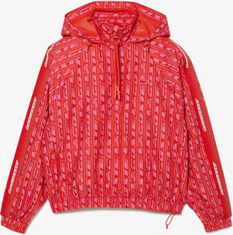 Lacoste Womens Lacoste Oversized Hooded Track Jacket in Orange