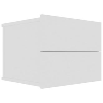 vidaXL Mesita De Noche Madera Contrachapada Blanco 40x30x30 Cm Vidaxl