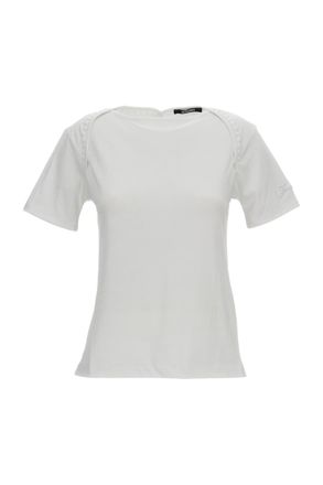 Jacquemus Short-Sleeved Cotton T-Shirt with Passementerie Trim and Embroidered Logo