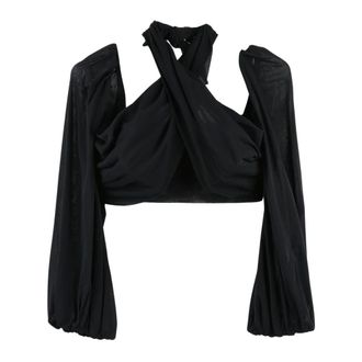 Philosophy di Lorenzo Serafini Mesh Top - Dames - Tops - Zwart - Maat: XS Polyamide