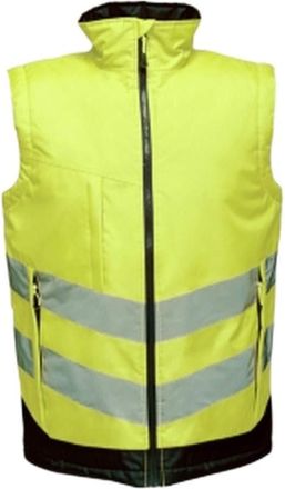 Regatta Professional Mens Hi Vis Pro Body Warmer (XL) (Yellow/Navy)