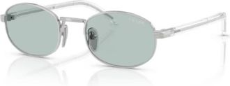Prada Stijlvolle Zwarte Zonnebril - unisex - Zonnebrillen - Grijs - 49 MM - Accessoires