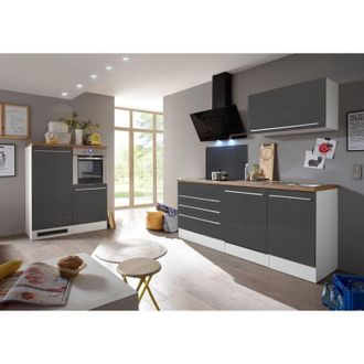 Respekta Cucina Modulo Cucina Blocco Vuoto Cucina componibile Grigio Gabriel 320 cm Respecta Premium