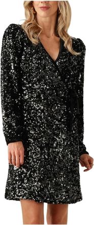 Y.A.S Yaselle LS Wrap Dress - Dames - Feestkleedjes - Zwart - XS - Polyester - Kleedjes