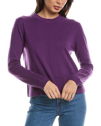 Fort&eacute; Cashmere Exposed Seam Crewneck Cashmere Sweater