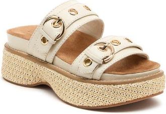 Kelsi Dagger Penny Platform Slide Sandal in Salt at Nordstrom, Size 5.5
