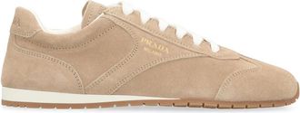 Prada Sneakers, female, Beige, Size: 8 1/2 US Suede Sneakers
