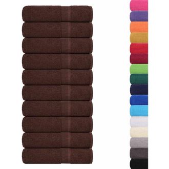 vidaXL Asciugamani Doccia 10 pz Marrone 70x140 cm 360 g/m&sup2; 100% Cotone Vidaxl