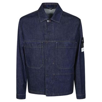 Stone Island Biker Jacket - Heren - Jassen - Blauw - Maat: L Denim