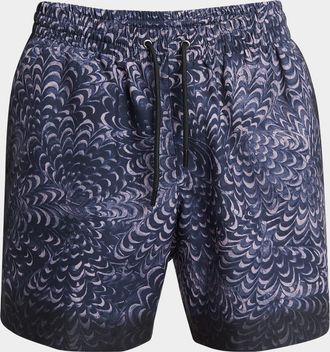 Dries Van Noten Mens Phibbs Printed Swim Shorts