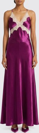 Alberta Ferretti Abito lungo Alberta Ferretti in raso e pizzo