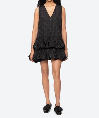Sea New York Alberta Pearl Tank Dress In Black