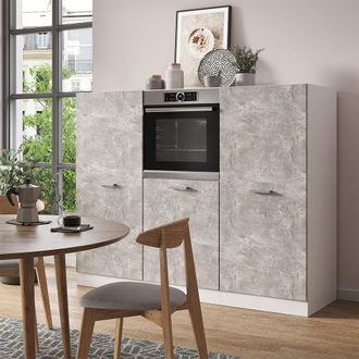 Vicco Bloque De Cocina R-line, Hormig&oacute;n/blanco, 180 Cm Sin Encimera