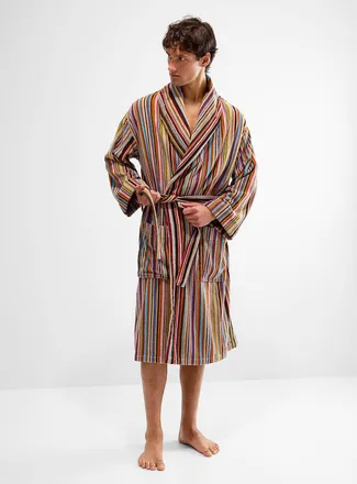 Paul Smith Mens Multi-colour stripe terry robe