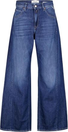 Replay Narja Wide Jeans - Dames - Loose Fit Jeans - Blauw - W27 L32 - Jeans