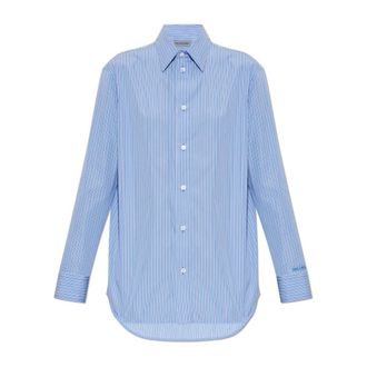 Balenciaga Dames, Blouses & Shirts, Blauw, Maat: 2XS Katoen