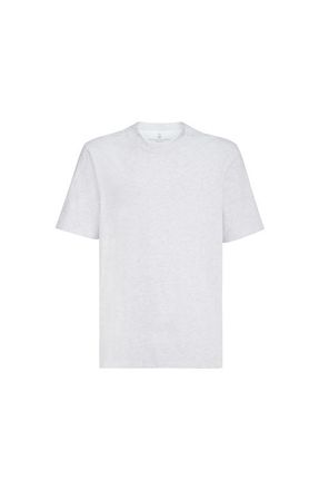 Brunello Cucinelli Cotton jersey crew neck T-shirt in Pearl at Nordstrom, Size Xxx-Large Eu