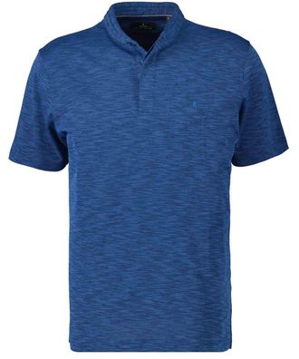 Ragman Poloshirt RAGMAN, Herren, Gr. S, blau (blau, melange, 765), 70% Baumwolle 30% Polyester, regular fit, ohne Ausschnitt, Shirts Poloshirt