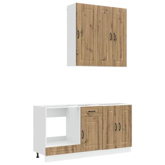 vidaXL Unidad De Cocina Kalmar 5 Uds. Roble Artisan Vidaxl