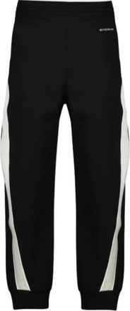 Givenchy Joggingbroek van scuba met satijnen couture details - Heren - Sweatpants - Zwart - M - Satijn - Broeken