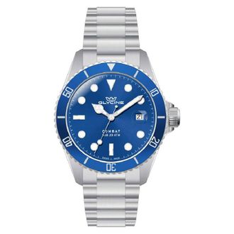 Glycine Combat Quartz Blue Dial Mens Watch GL1062