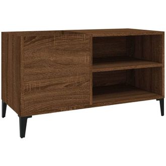 vidaXL Vidaxl - Record Cabinet Brown Oak 84.5x38x48 cm Engineered Wood
