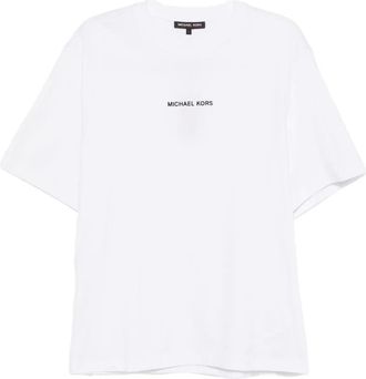 Michael Kors T-shirt in cotone con logo - Bianco