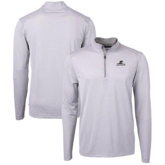Cutter & Buck Mens Cutter & Buck Gray/White Providence Friars Big & Tall Virtue Eco Pique Micro Stripe Recycled Quarter-Zip Pullover Top at Nordstrom, Size 2Xb