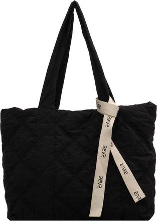 Generic Nylon Tote Bag Soft Cloth Shoulder Bag Work Tote for College Office Gym (Black)