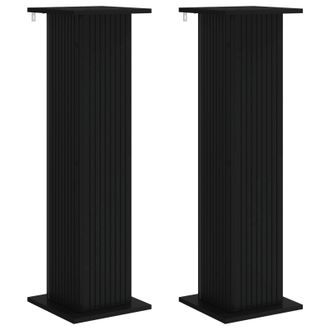 vidaXL Soporte De Plantas 2 Pcs Negro 30,5 X 30 X 100,5 Cm Vidaxl