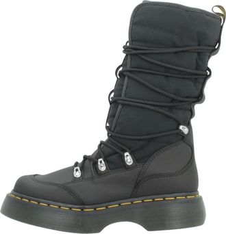Dr. Martens Stivali Buzz Puffer Hi Snowplow in Pelle e Poliestere Morbido - - Shoes - Donna - Nero - 37 EU