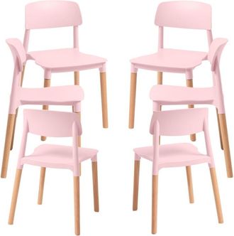 Regalos Miguel Regalos Miguel - Packs Sillas Comedor - Pack 6 Sillas Estin - Rosa