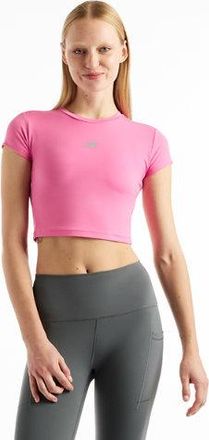 New Balance Mujer NB Harmony Fitted T-Shirt en Rosa, Poly Knit, Talla XL