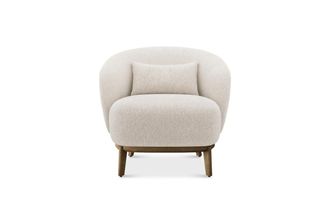 Castlery Avery Armchair Customized, (Performance Boucle) Cream, Spill-Resistant, Compact for Castlery