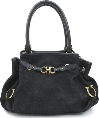 Ferragamo Pre-owned Handbags, female, Black, Size: ONE SIZE Pre-owned Leather handbags