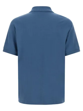 HUGO BOSS Logo-Embroidered Stretch Cotton Jersey Polo Shirt - Blue