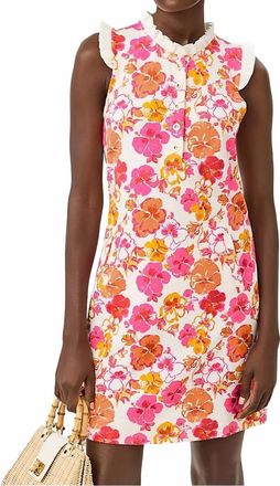 Lilly Pulitzer Evangeline Sleeveless Dress In Resort White Pansy Fansy