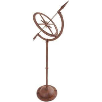 Esschert Design Esschert Design - Esschert, TH37, Meridiana su piedistallo, in ghisa, 93 x 32 x 25 cm, Marrone (Terracotta)