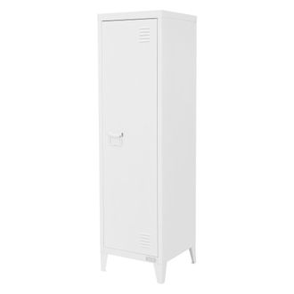 ML Design Archivador alto de oficina blanco 3 compartimentos 38x38x137,5cm